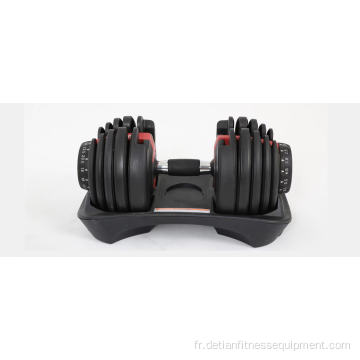 Équipement de gymnastique 40kg Dumbbell poids réglable ensemble d&#39;haltères réglables